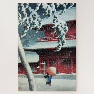 Evening Snow at Edo River Hasui Kawase  Jigsaw Puzzle