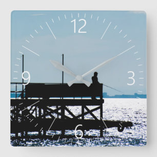 Evening Square Wall Clock