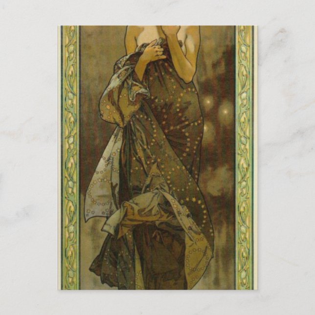 Evening Star by Alphonse Mucha Postcard (Front)