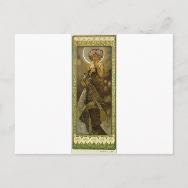 Evening Star by Alphonse Mucha Postcard (Front)