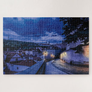 Evening street in Prague Jigsaw Puzzle