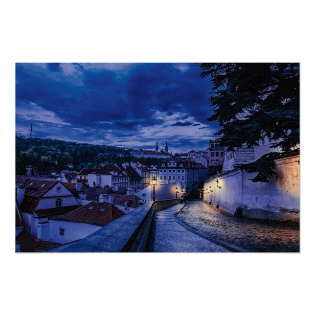 Evening street in Prague Poster (Front)