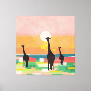 Evening Stroll in the Savannah Canvas Print