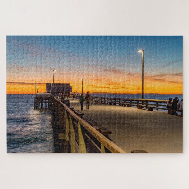 Evening Stroll on Balboa Pier Jigsaw Puzzle (Horizontal)