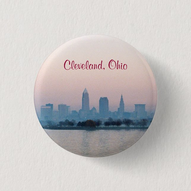 Evening Sunset Cleveland Button (Front)