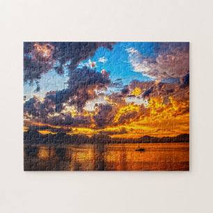 Evening Sunset. Jigsaw Puzzle