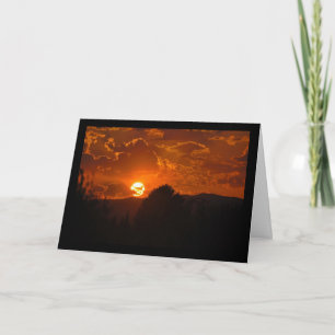 Evening Sunset Landscape Card