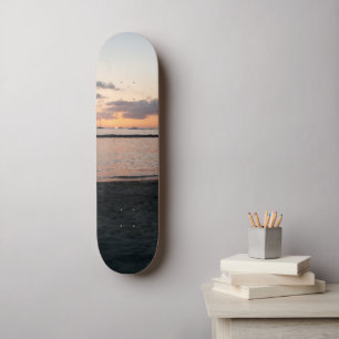 Evening Sunset Tropical Beach Waikiki Oahu Hawaii Skateboard