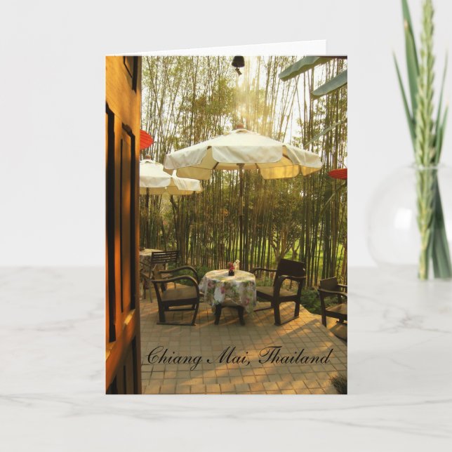 Evening Tea By The Bamboo Grove Card (Front)