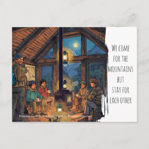 Evening Together Sherpa Lodge Mt. Everest Region Postcard