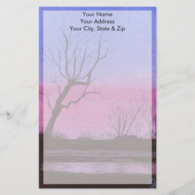 Evening Twilight Stationery (Front)