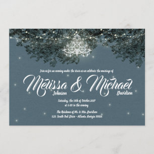 Evening Under the Stars Wedding invitation