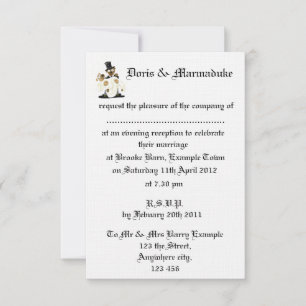 Evening wedding reception Invite