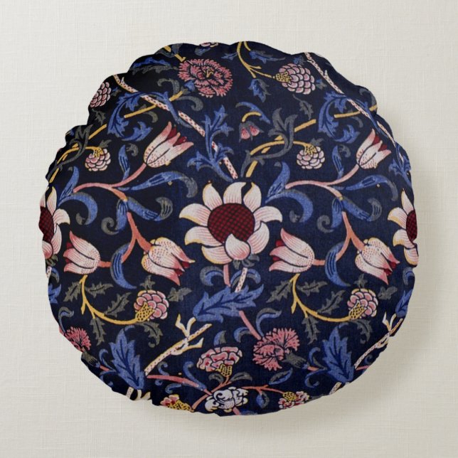 Evenlode, famous William Morris pattern, Round Pillow (Front)
