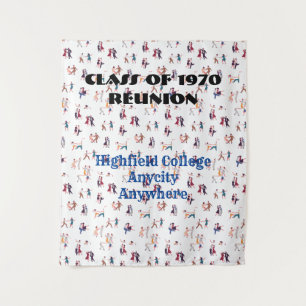 Event Backdrop Jiving\Bopping - text is editable Tapestry