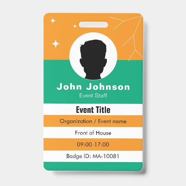 Event badge data (Front)
