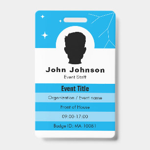 Event badge is customizable