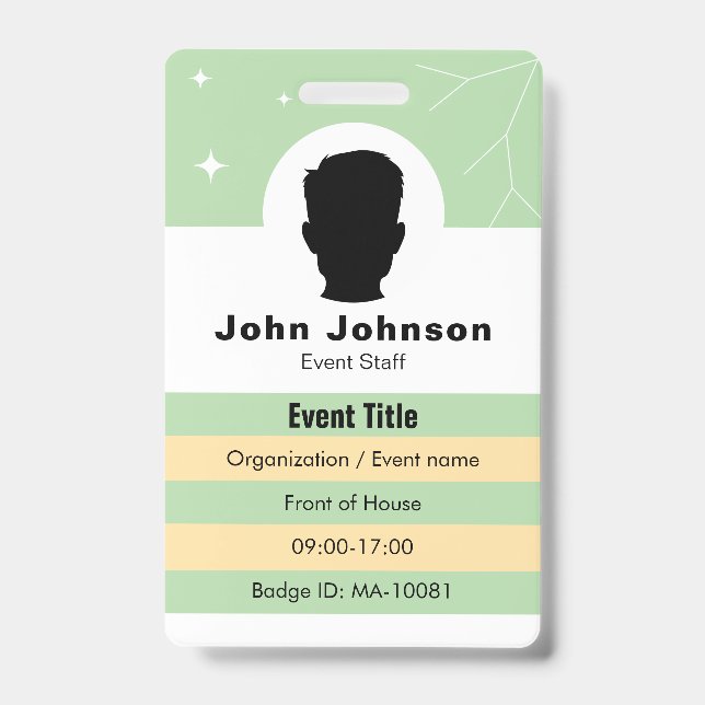 Event badge is customizable (Front)