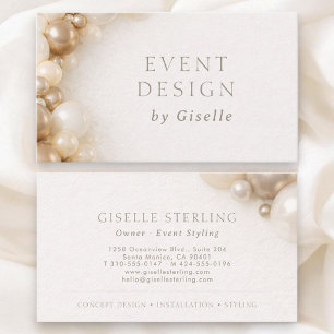 Event Design Party Decorating Business Card