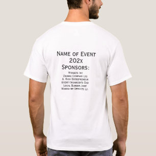 Event Festival Crew and Sponsor List T-Shirt
