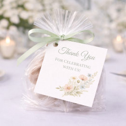 Event Guest Wildflower Garden Thank You Favour Tags