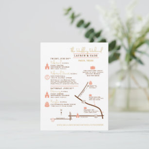 Event Map Enclosure Card Custom Design for Nicole