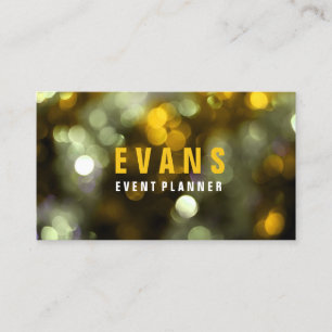 Event Modern Abstract Dots Confetti Sparkly Lights Business Card
