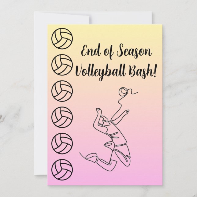 Event Name Location Sport Theme Volleyball  Invitation (Front)