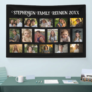 Event or Family Reunion 16 Photo Collage Banner