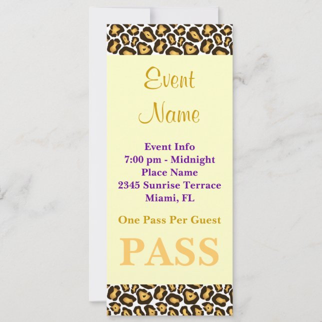 Event or party invitation (Front)