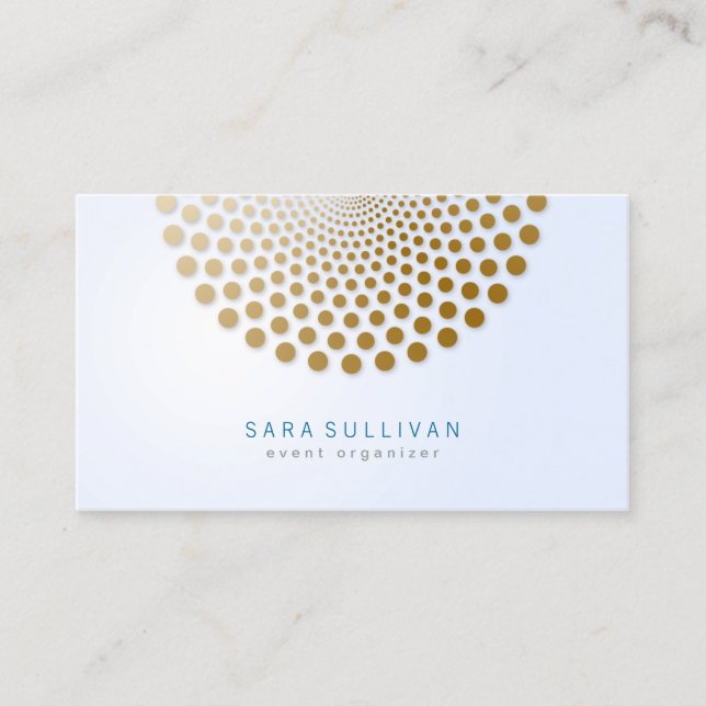 Event Organizer Business Card Circle Dots Motif (Front)