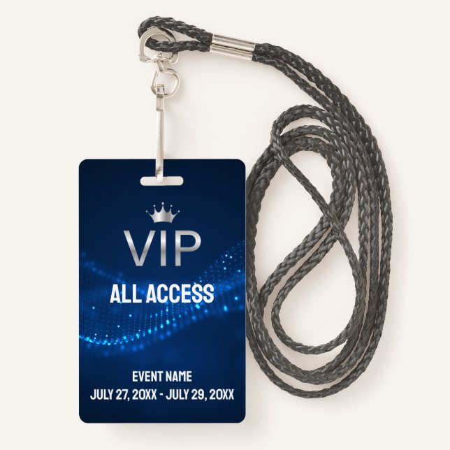 Event Photo VIP All Access Pass Event Badge (Front with Lanyard)