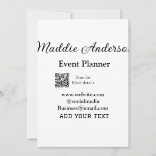 Event planner add name Q R code details website em Invitation