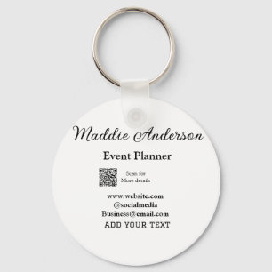 Event planner add name Q R code details website em Keychain