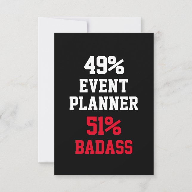 Event Planner Badass Card (Front)