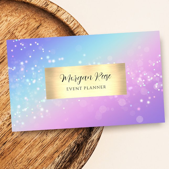 Event Planner, Bokeh Star, QR Code, Business Card (Creator Uploaded)