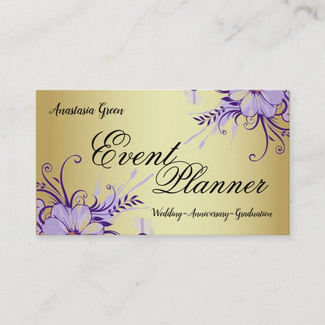 Event Planner Business Card (Front)