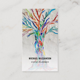 Event Planner Colourful QR Code Business Card