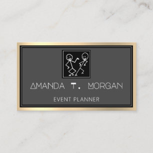 Event Planner Dance Wedding Blogger Modern Business Card