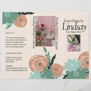 Event Planner Decorator Price Botanical Brochure 
