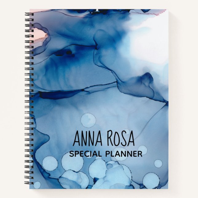 *~* Event Planner Feminine Girly Artistic Chic Notebook (Front)