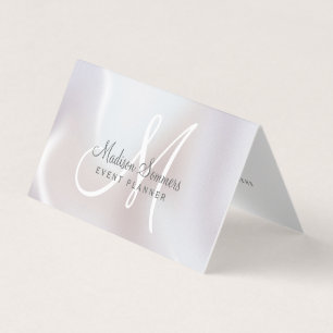 Event Planner Iridescent Pearl Shimmer  Business Card