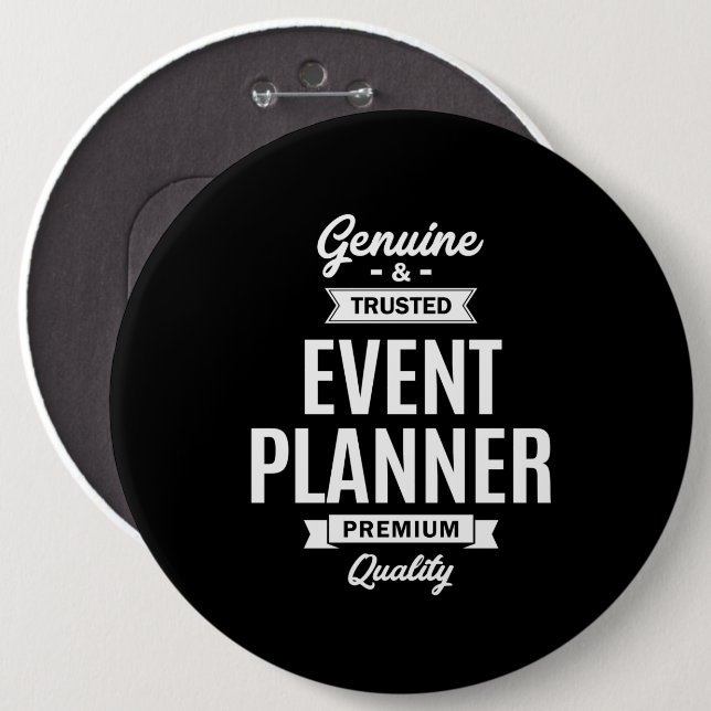 Event Planner Job Title Gift 6 Inch Round Button (Front & Back)