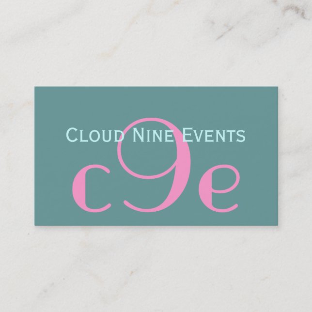 Event Planner Monogram Logo Business Cards (Front)