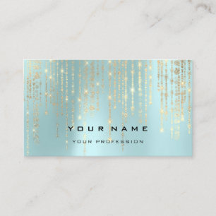 Event Planner Pearly Diamond Tiffany Aqua Business Card