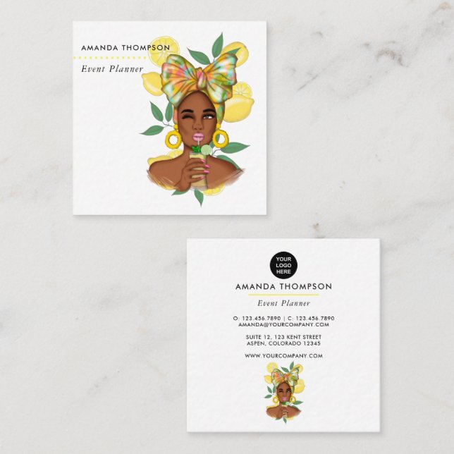 Event Planner Square Business Card (Front/Back)