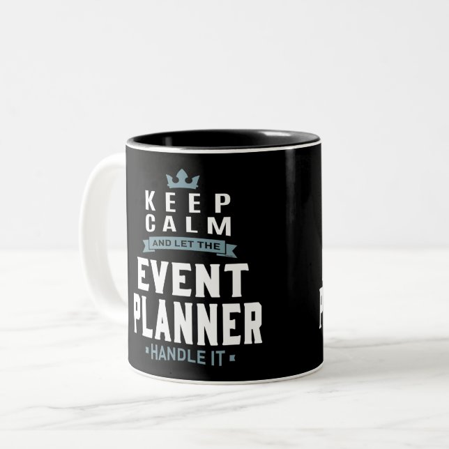 Event Planner Two-Tone Coffee Mug (Front Left)