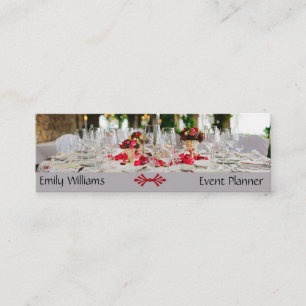 Event planner wedding organizer  catering supplies mini business card