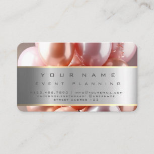 Event Planning Beautiful Balloons Colourful Business Card
