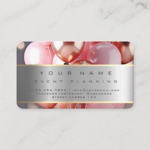 Event Planning Beautiful Balloons Colourful Business Card